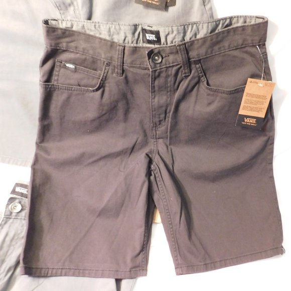 Vans "Cooper" Shorts" Off the Wall Men's Size 30 Lot of 3 Gray and Black NEW - Picture 6 of 8